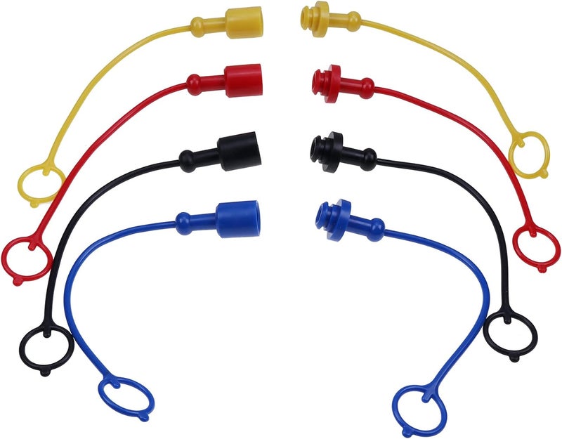 JZGRDN 8PK Hydraulic Quick Coupler Dust Cap & Plug Set Compatible with 1/4" John Deere 54D 60D 1023E 1025R 1026R 2025R 2026R 2032R 2036R 2038R 2305 2320 2720 2520 120R D120 D160 H120 H160 H165 X950R - Image 3